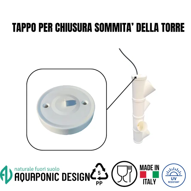 Aquaponic Design Coltivazione in torre Minibraga Tappo per torre DWT
