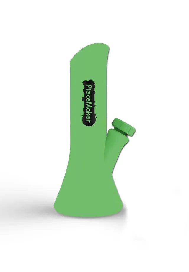 PieceMaker Parafernalia Kali bong in silicone Green Glow