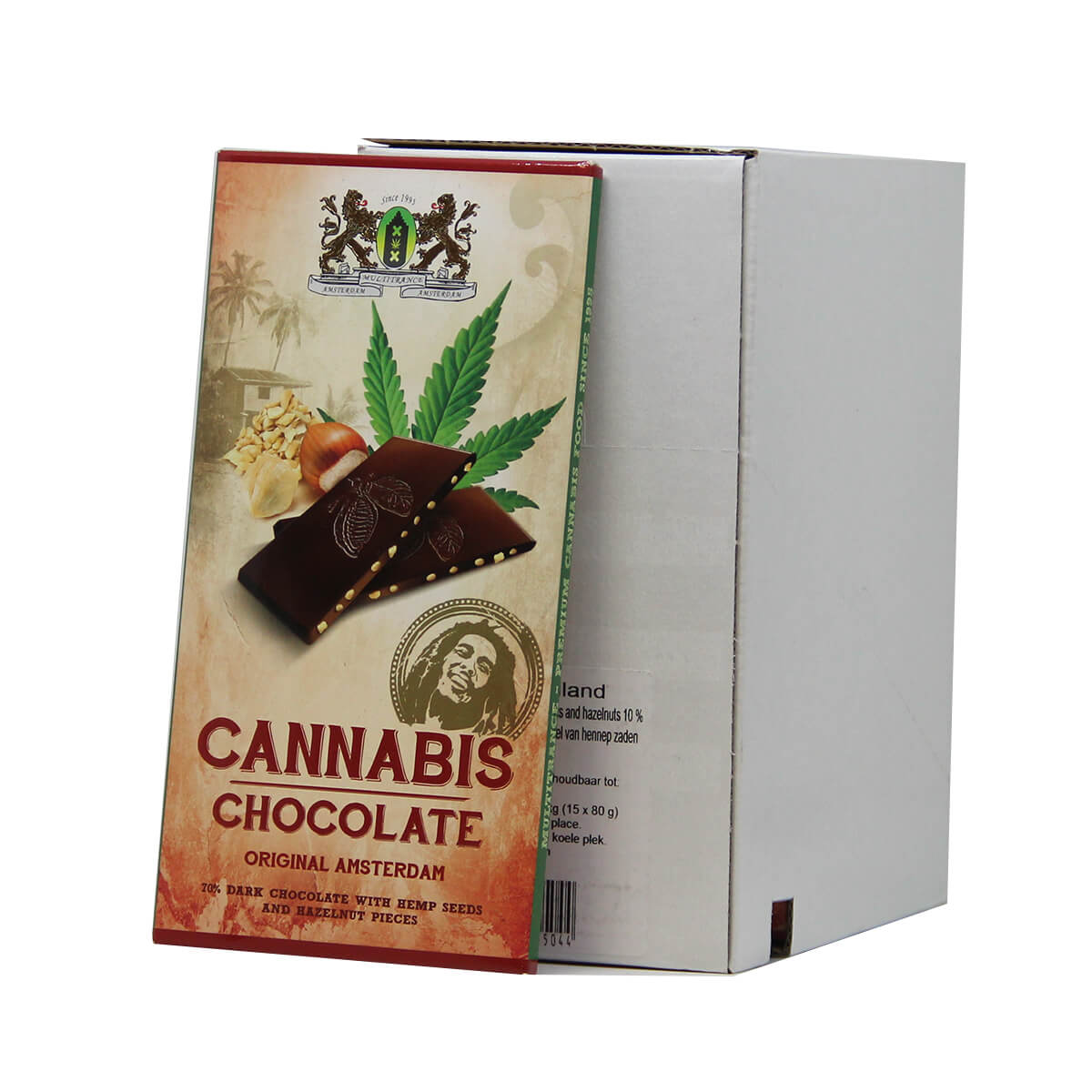 Plantadiscount Alimenti Cannabis 70% dark hempseeds chocolate THC free (15pcs/display) ED2168 cioccolato fondente