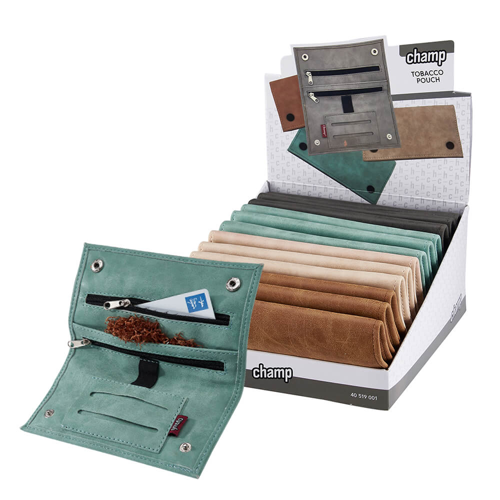 Plantadiscount Parafernalia Champ High Tobacco Pouch Multif.Mix Colors 44178 porta tabacco 12 pezzi
