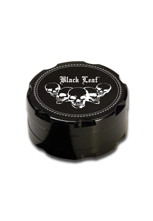 Black Leaf Grinder in alluminio Teschio 2 parti