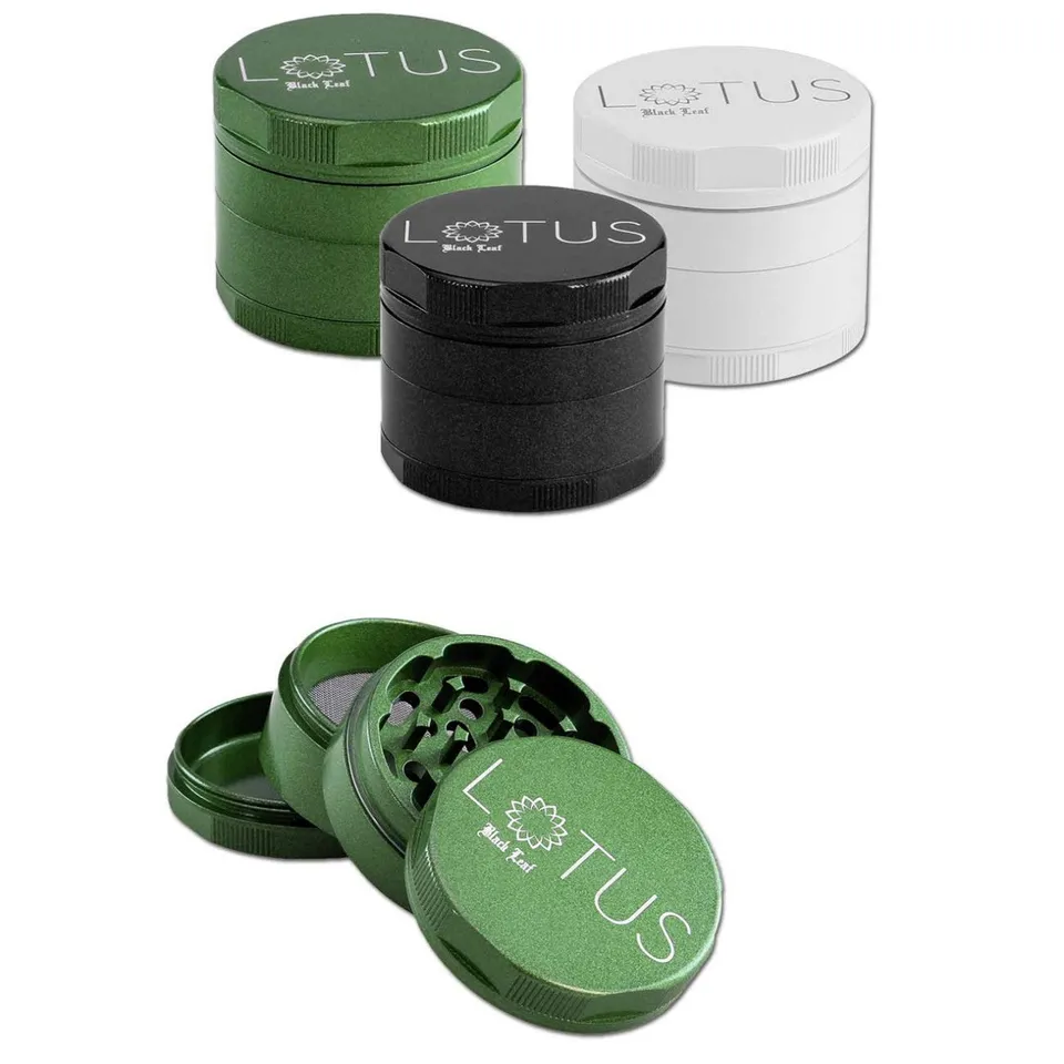 Black Leaf Parafernalia Lotus Grinder 4-part grinder in alluminio