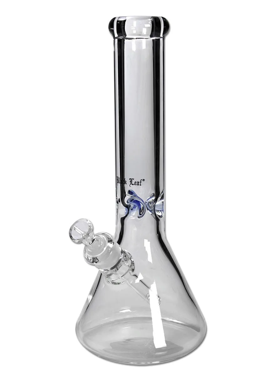 Black Leaf Flask Bong Ice bong 9 mm in vetro