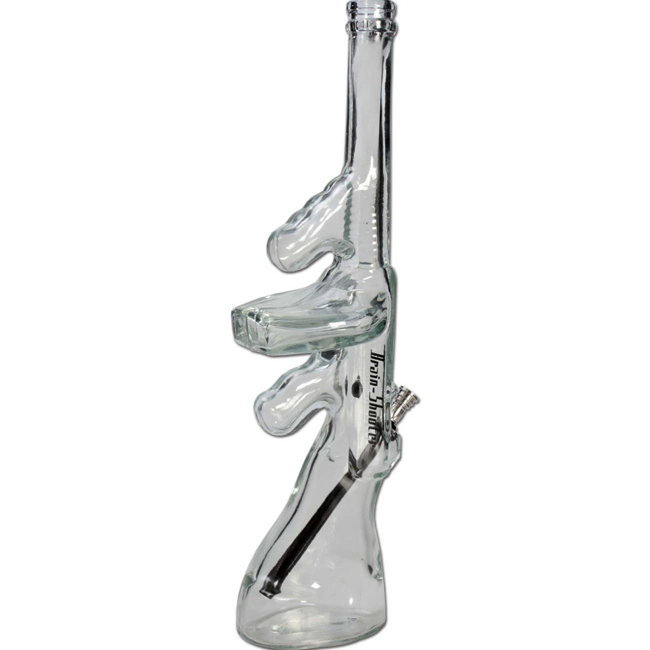 Plantadiscount Parafernalia Brain-Shooter Bong Glass with Kick-hole bong in vetro