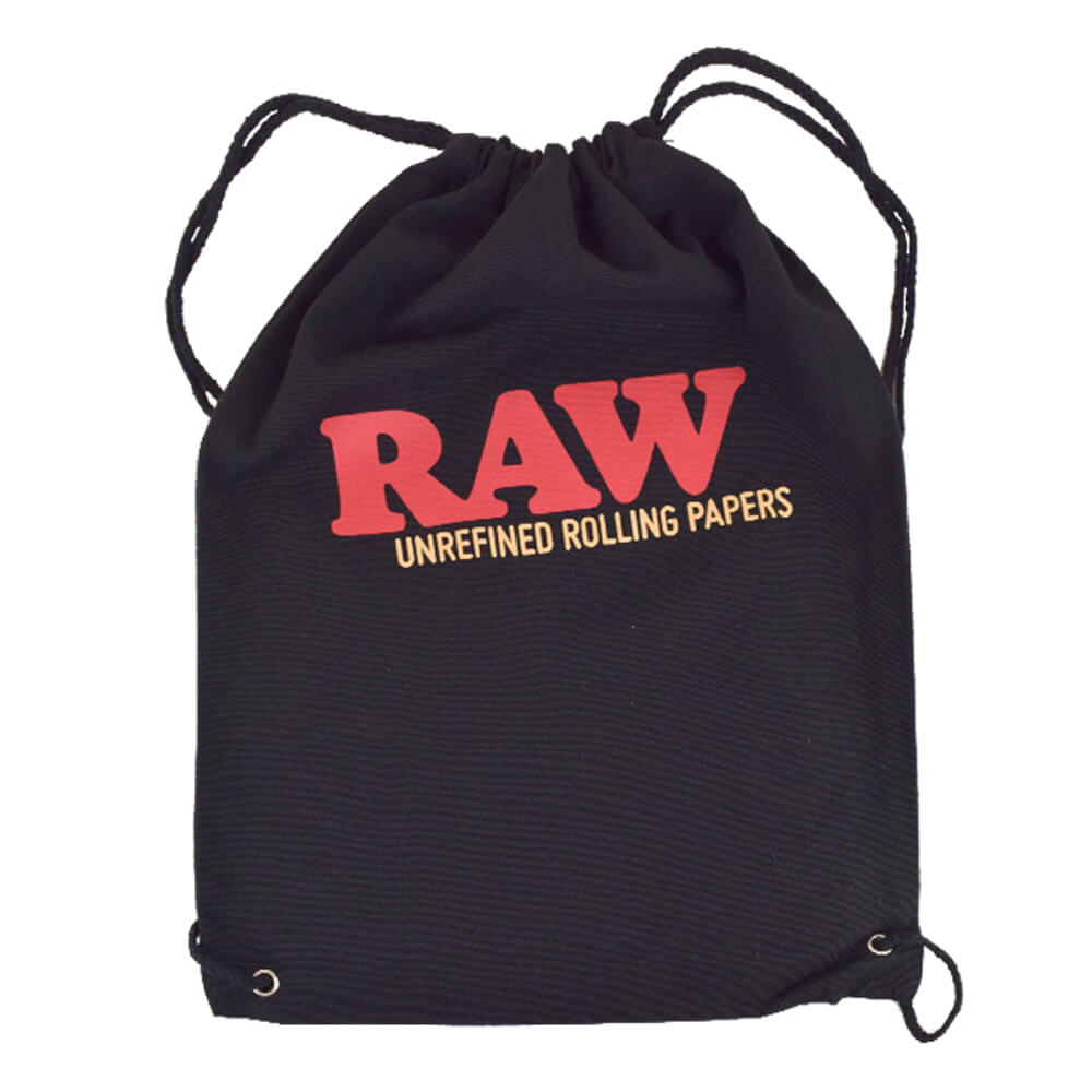 RAW Parafernalia Drawstring Bag sacca con coulisse nera o beige