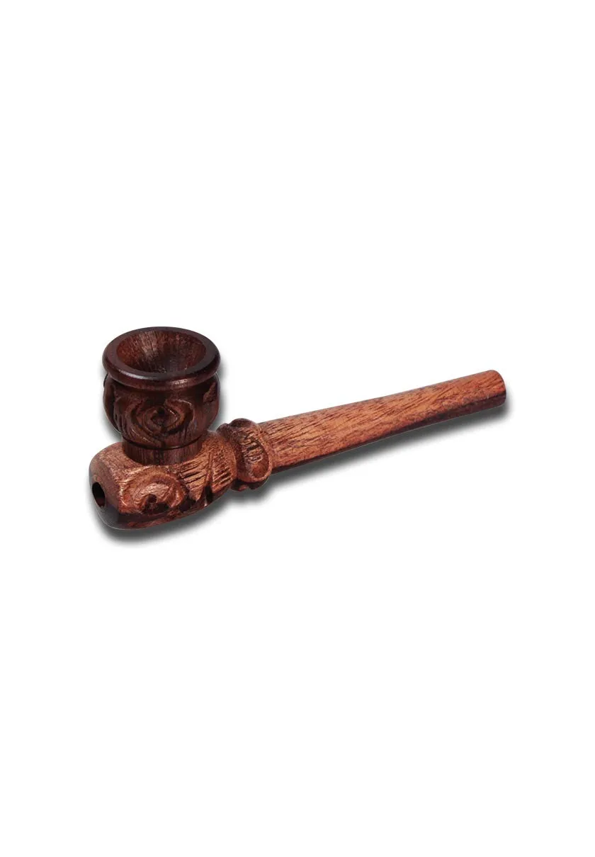 Smoking Pipe light wood pipa in legno decorata