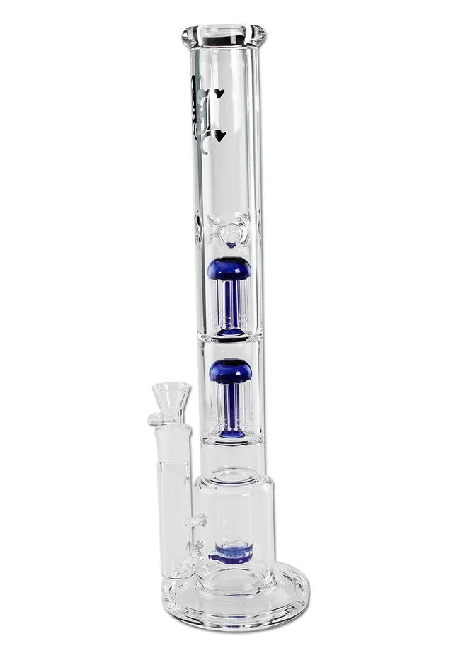 Black Leaf Parafernalia BL Ice Bong HoneyComb 2x 6-Arm Tree Perco bong blu