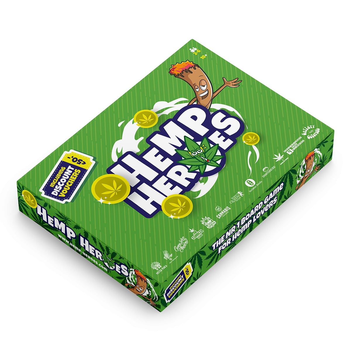 Hemp Heroes Parafernalia Cannabis Boardgame gioco da tavolo 2–6 giocatori