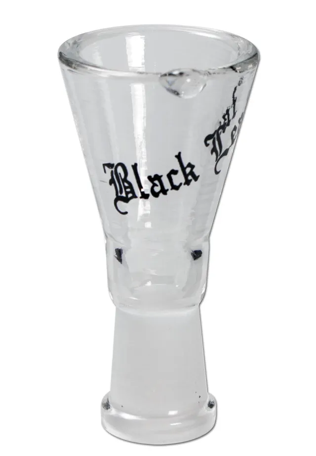 Black Leaf Glass Bowl braciere in vetro con fermarotolamento