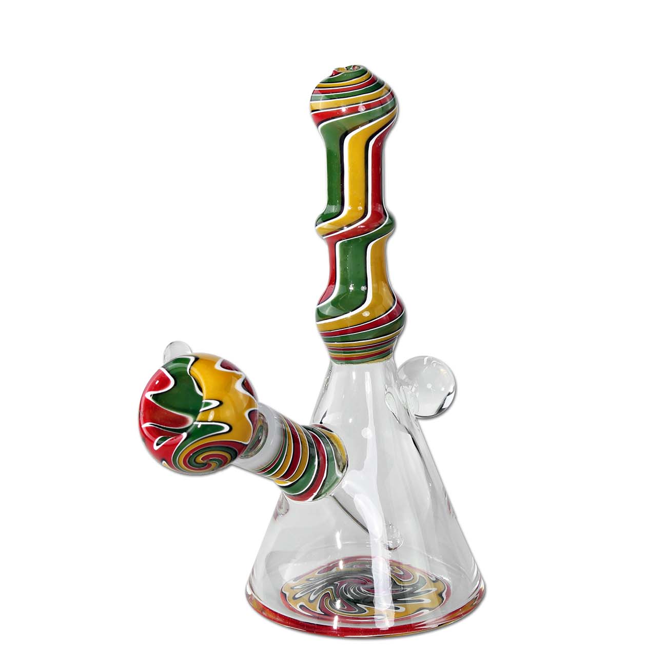 Plantadiscount Parafernalia Mini Bong with Slit Diffuser bong Blu Rasta