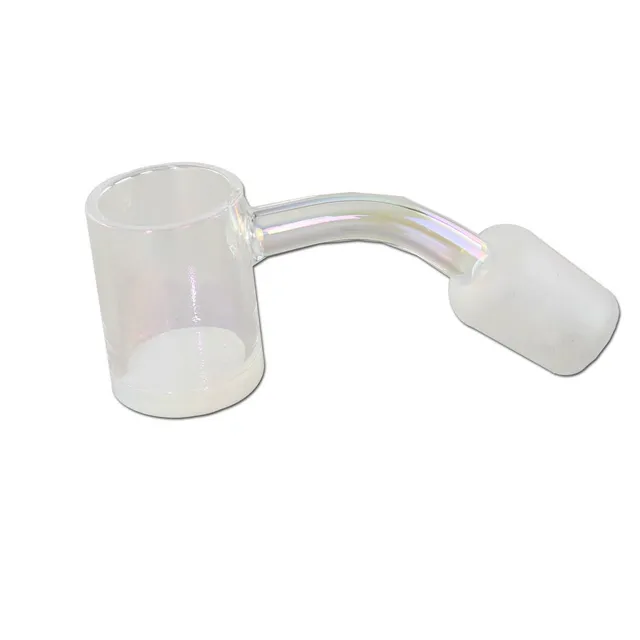 Black Leaf Parafernalia Quartz Banger with Rainbow Effect clear in quarzo