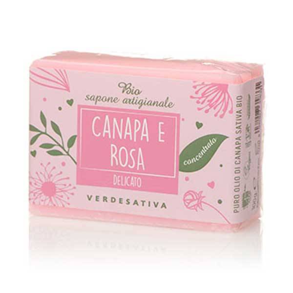 Verdesativa Biosapone Canapa sapone Rosa a freddo