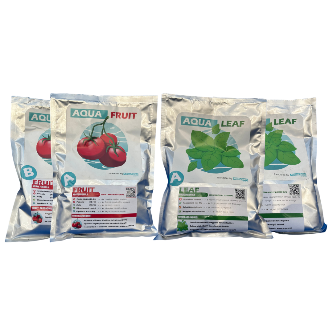 AQUAPONIC DESIGN STARTER KIT NUTRIZIONE kit 20 l con sonda pH ed EC