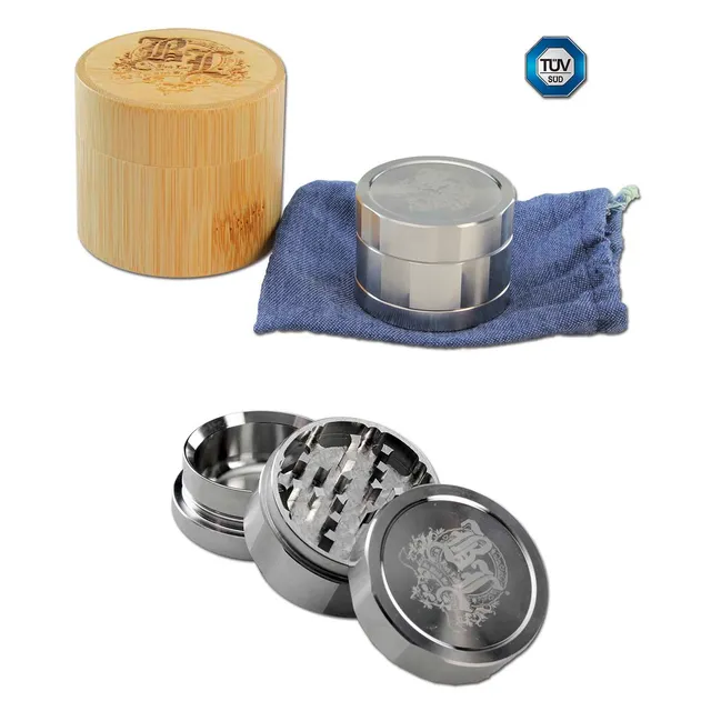 Black Leaf Parafernalia Wood/Al. Grinder 4-part beige grinder 49 mm