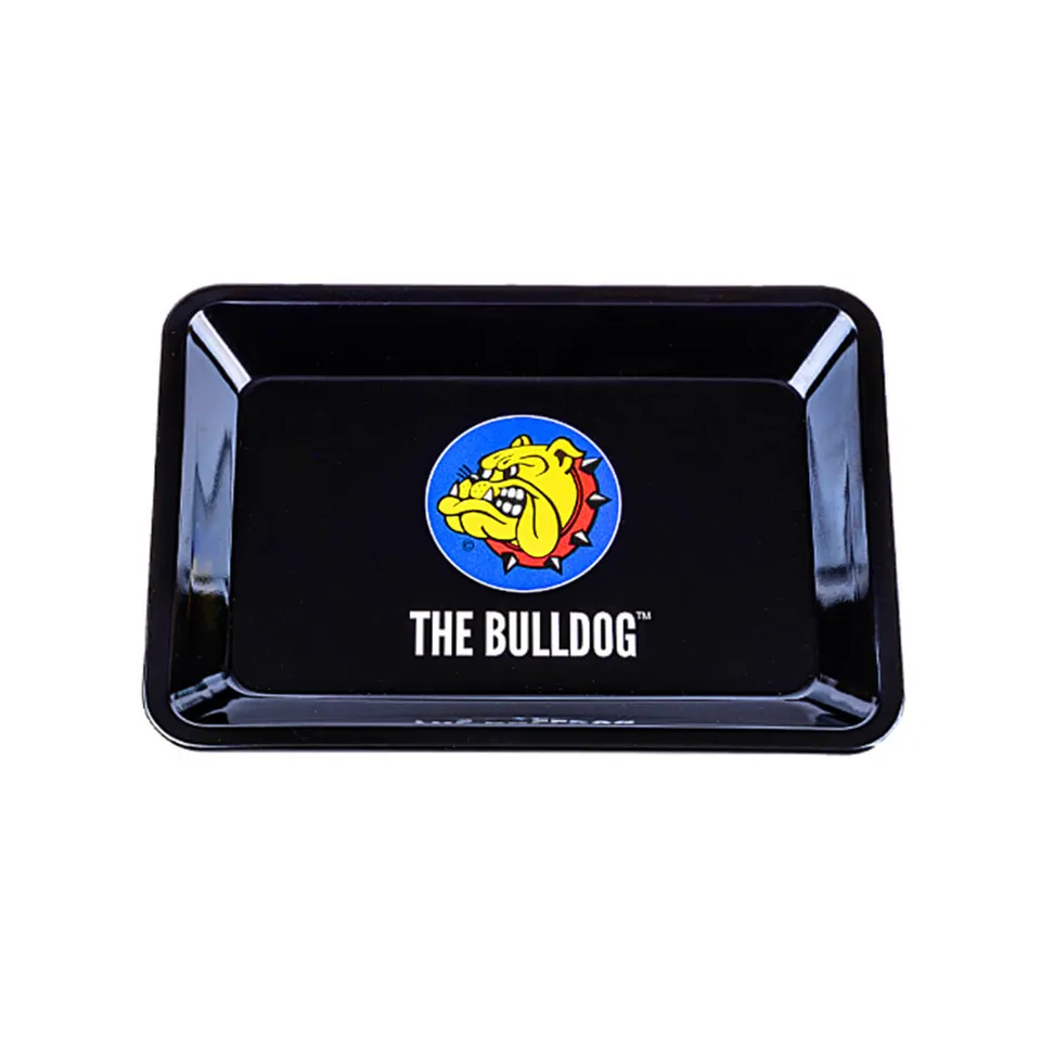 The Bulldog Parafernalia Original Metal Rolling Tray Small vassoio in metallo