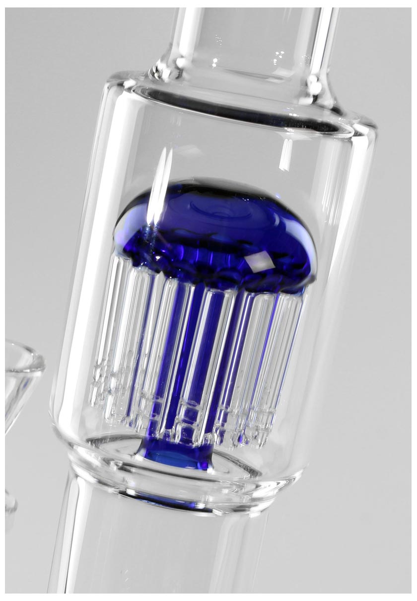 Black Leaf Parafernalia Glass Bong Tamburo + Percolatore per alberi borosilicato