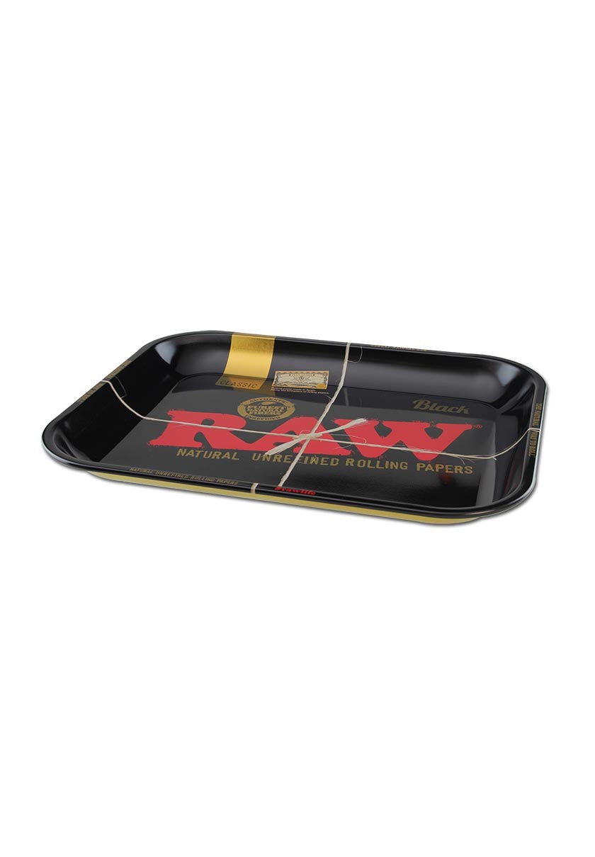 RAW Parafernalia RAW Metal Rolling Tray L black vassoio nero grande