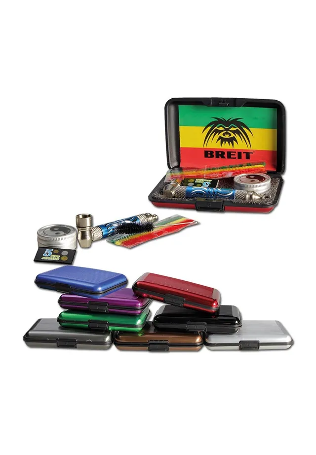 BREIT Metal Pure Pipe Set pipa in metallo con custodia