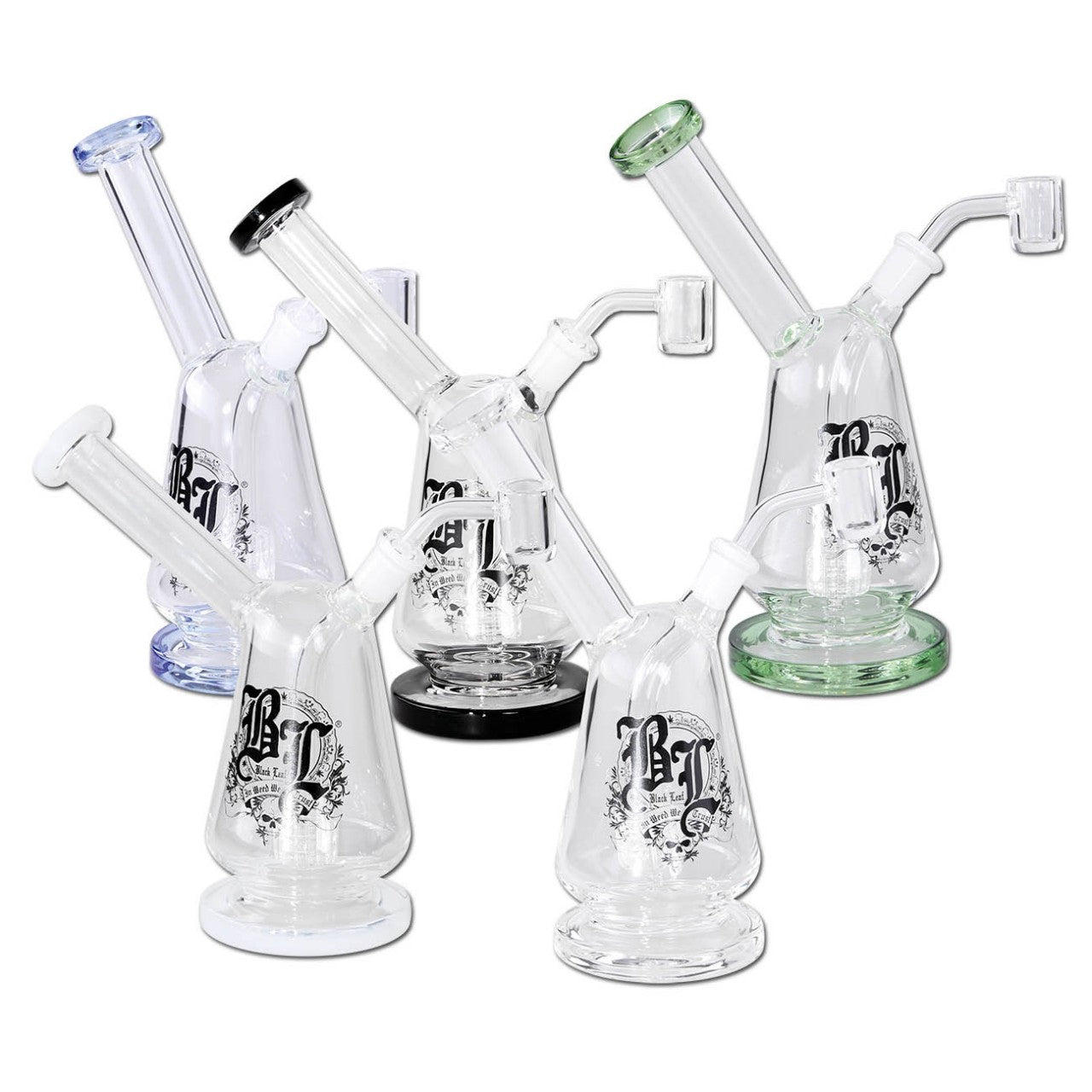 Black Leaf Parafernalia BL Oil Pipe/Dab Rig with Drum Percolator dab rig in vetro