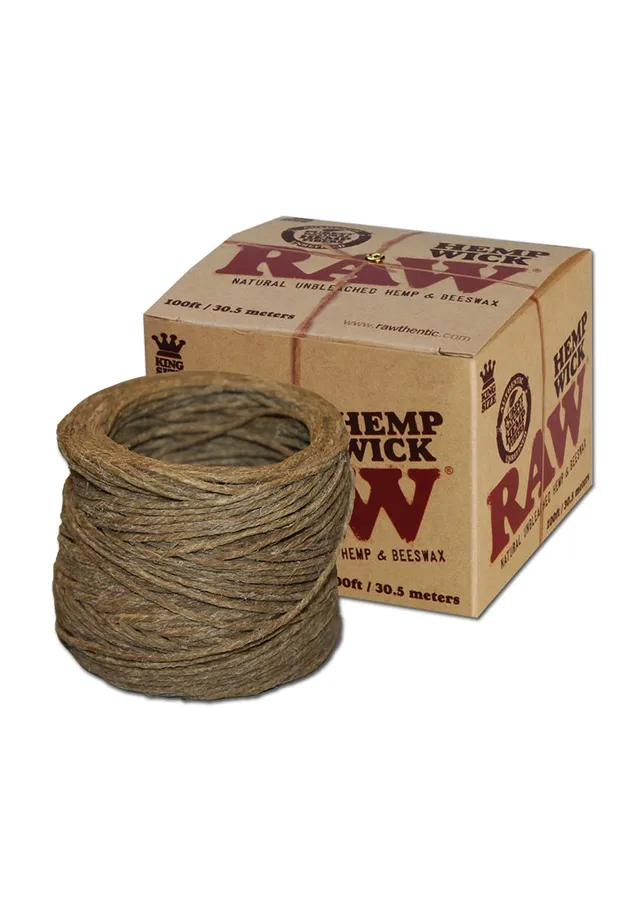 RAW Parafernalia Hemp Wick in a Bundle stoppino in canapa