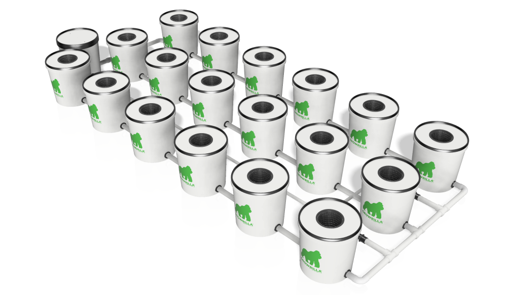 Aquaponic Design RDWC impianto idroponico da 1 a 18 vasi