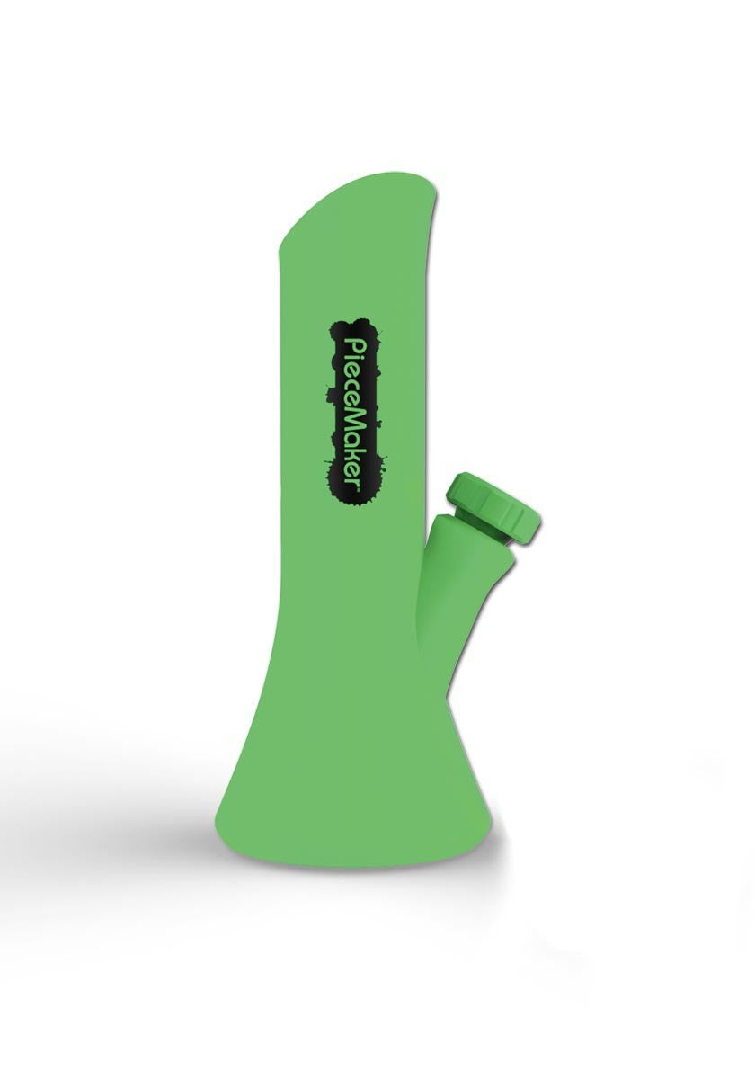 PieceMaker Parafernalia Kali bong in silicone Green Glow