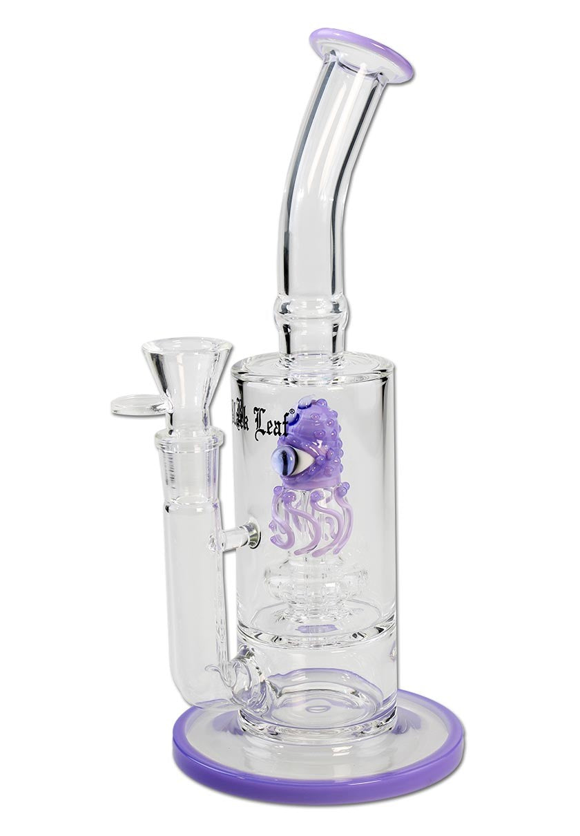 Plantadiscount Parafernalia Black Leaf Octopus Bong Shower Head Perco purple bong viola