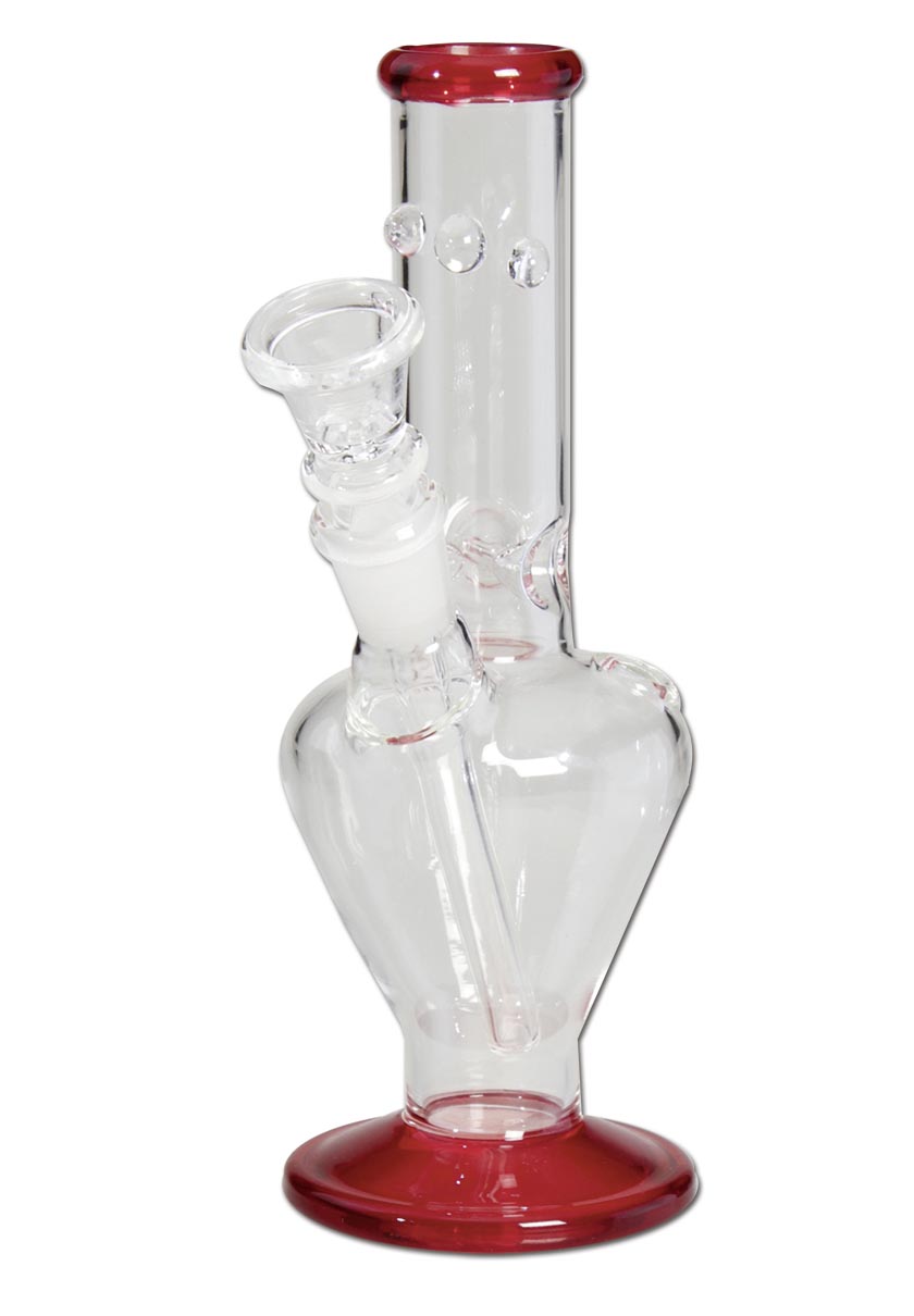 Glass Icebong mini bong in vetro nero con tacche per ghiaccio