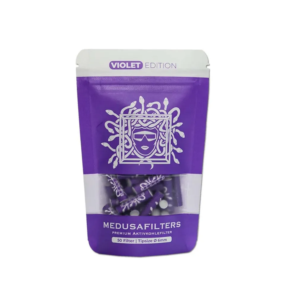 MEDUSAFILTERS Parafernalia A. Charcoal Filters VIOLET EDITION filtri carbone attivo