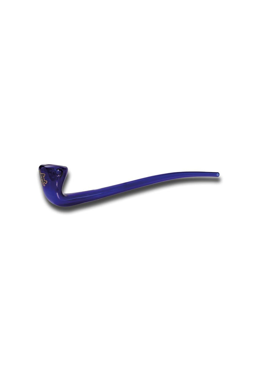 Black Leaf Gandalf pipa media blu in vetro borosilicato