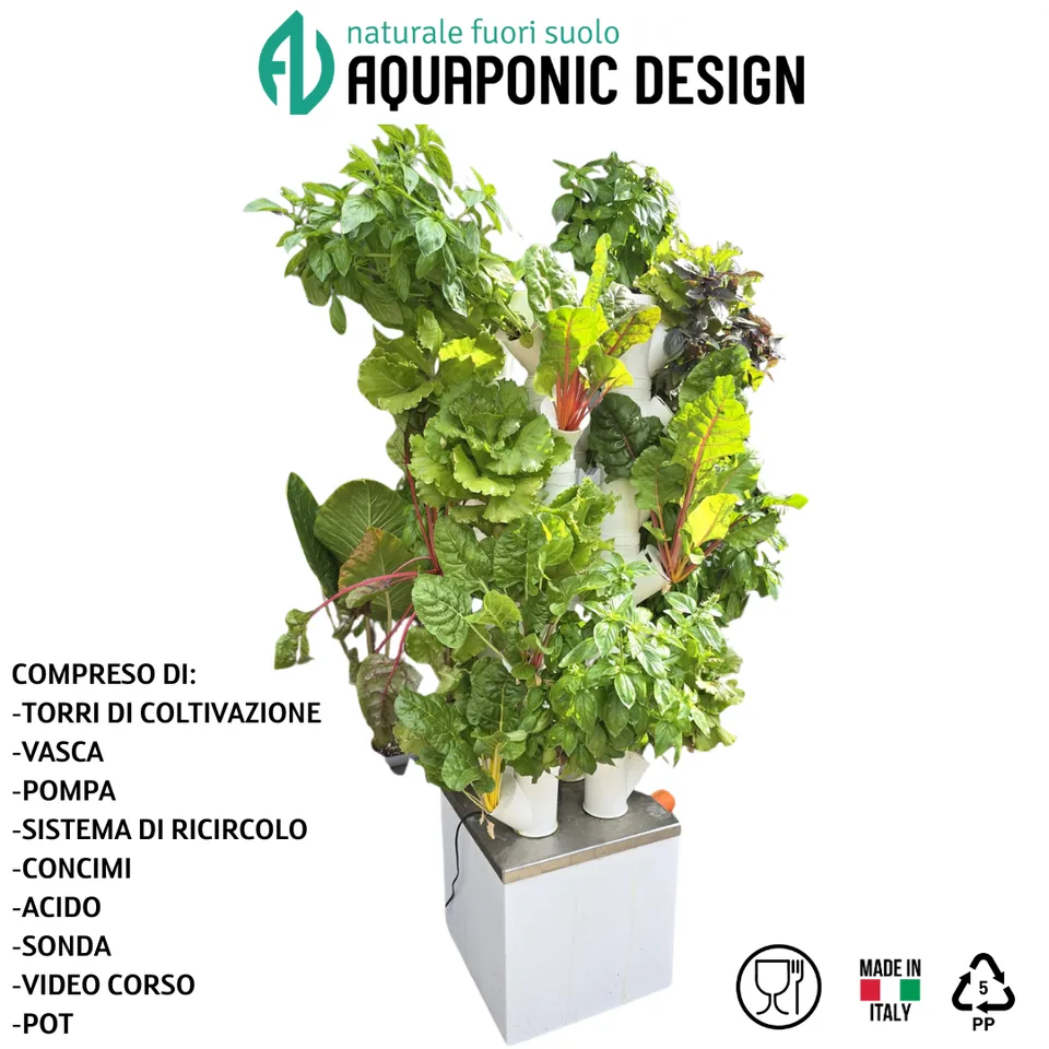 Aquaponic Design Kit idroponica ALE 3.0 orto verticale 28 posti