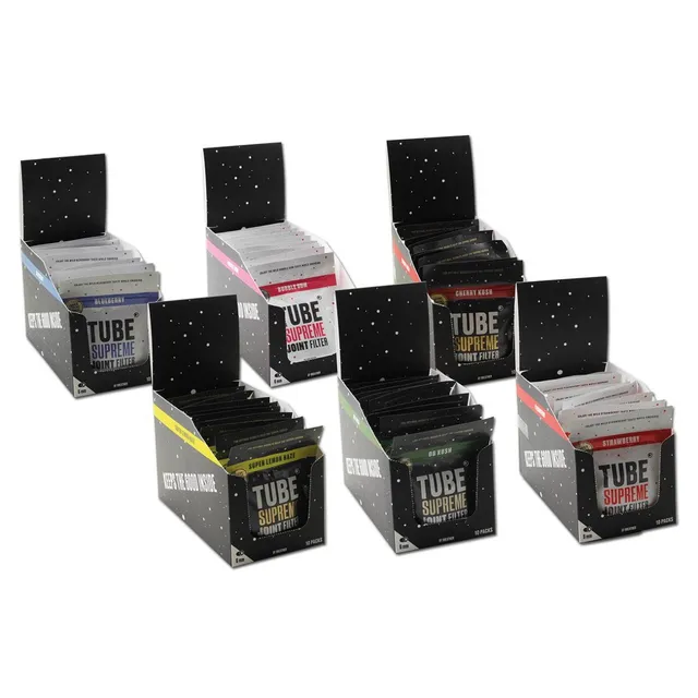 Plantadiscount Parafernalia TUBE Supreme Filters with Aroma or Terpene filtri in legno