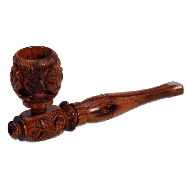 Plantadiscount Parafernalia Rosewood Pipe carved pipa in legno intagliato