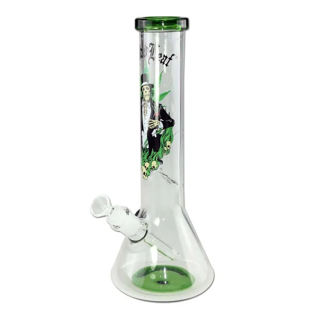 Black Leaf Parafernalia Hempmaster Beaker Bong Ice bong in vetro 5 mm