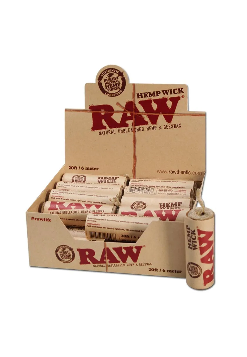 RAW Hemp Wick stoppino in canapa cerato con cera d’api