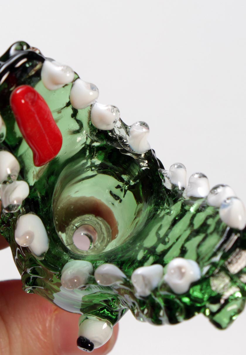 Plantadiscount Parafernalia Glass Bowl Crocodile braciere verde SG 14