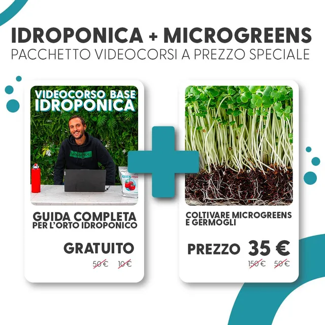 Aquaponic Design Video corsi Pacchetto SCONTATO IDROPONICA + MICROGREENS corsi online
