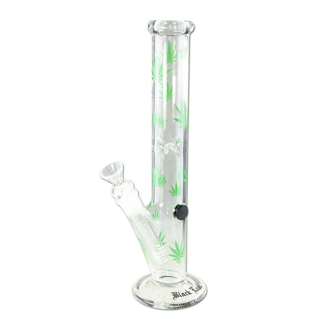 Black Leaf Leaves Cylinder Bong Ice bong con camera per ghiaccio
