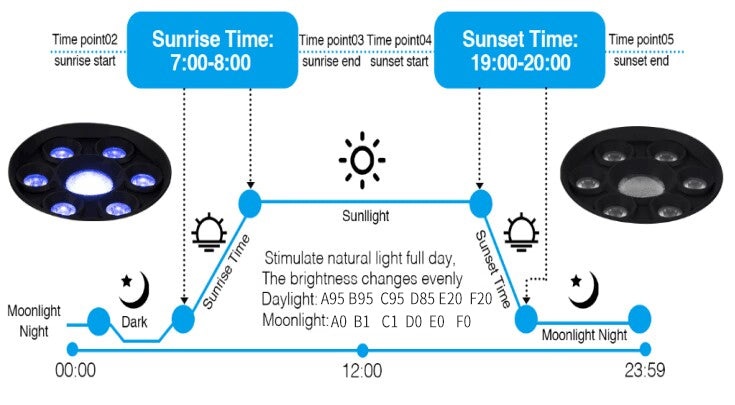 CTLite AquaSun G6 140W lampada LED acquario 6 canali
