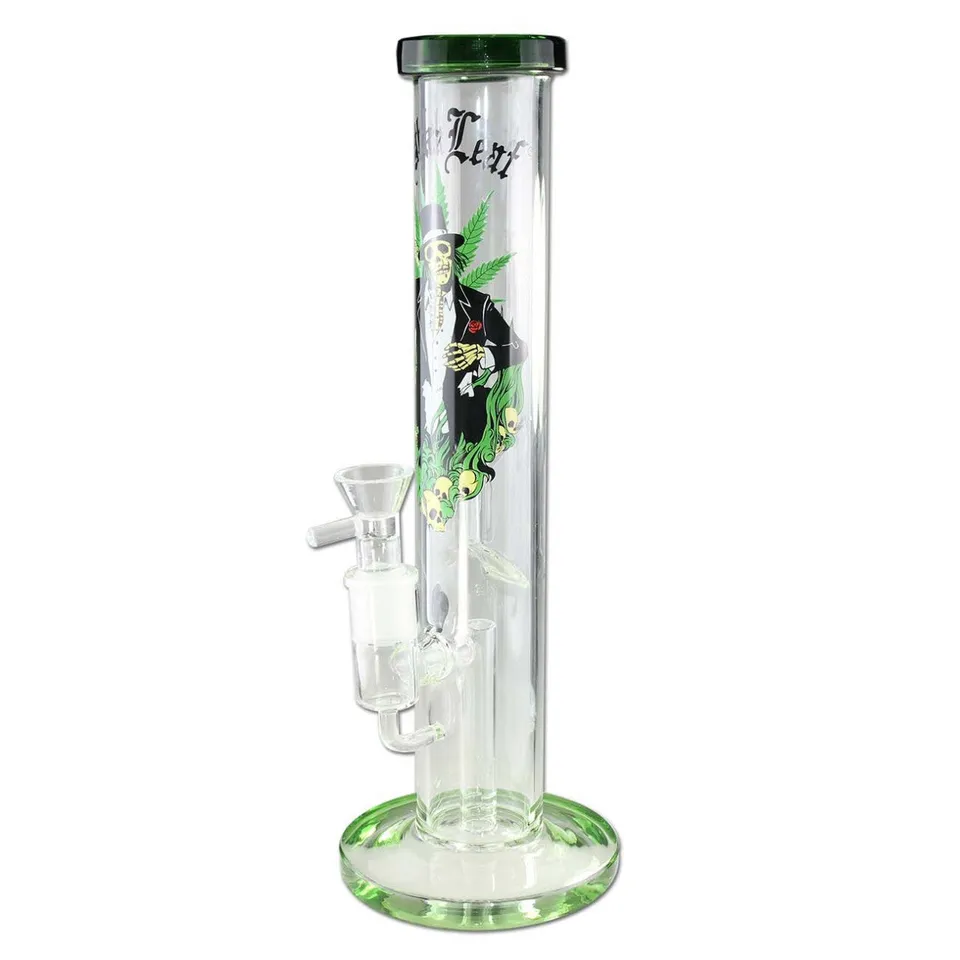 Black Leaf Parafernalia Hempmaster Cylinder Bong Ice bong in vetro borosilicato 5 mm