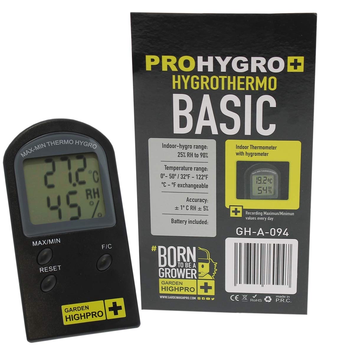Garden HighPro THERMO-HYGROMETERS AND TIMERS Basic termoigrometro