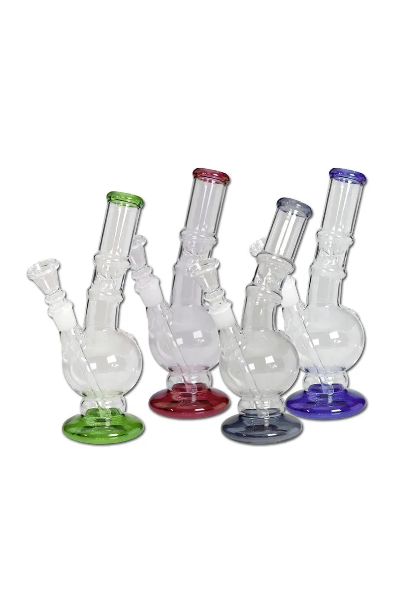 Glass Icebong mini Various Colours bong con tacche per ghiaccio