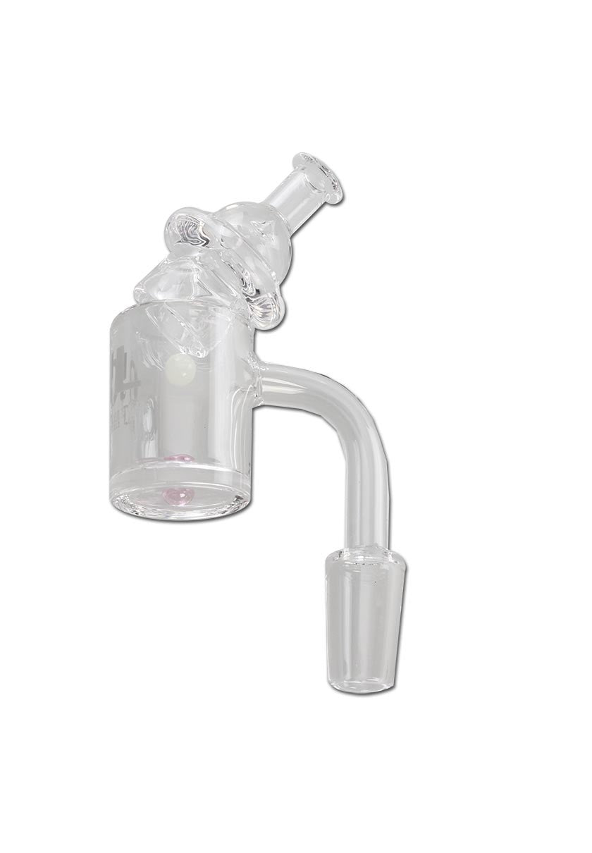 Black Leaf Quartz Banger Spinner Cap banger in quarzo con 2 perle