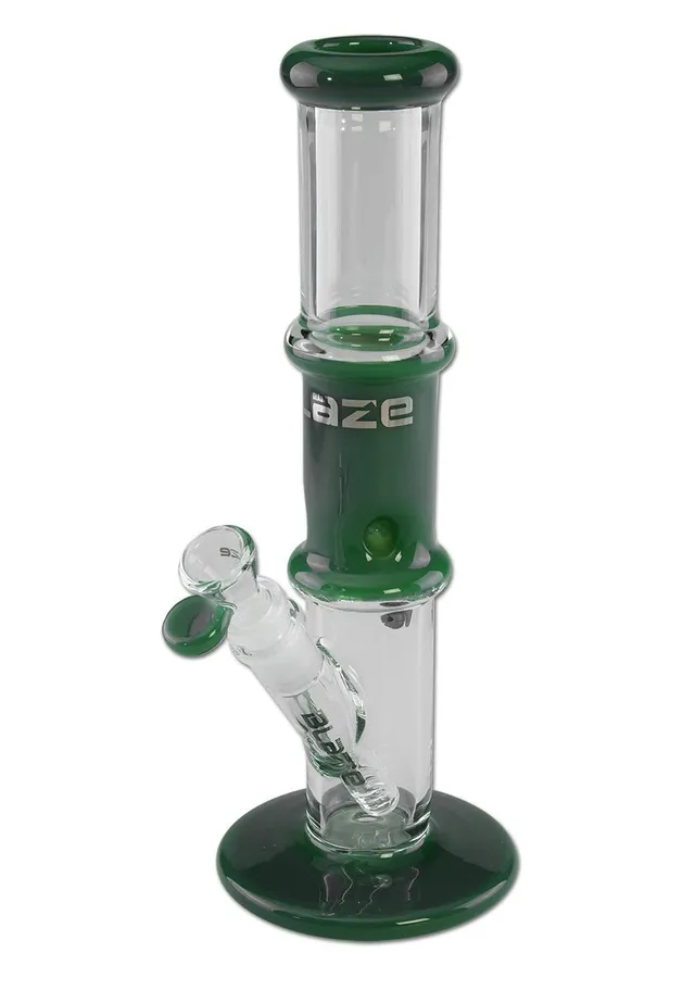 BLAZE GLASS Cylinder Bong Ice green bong verde con camera ghiaccio