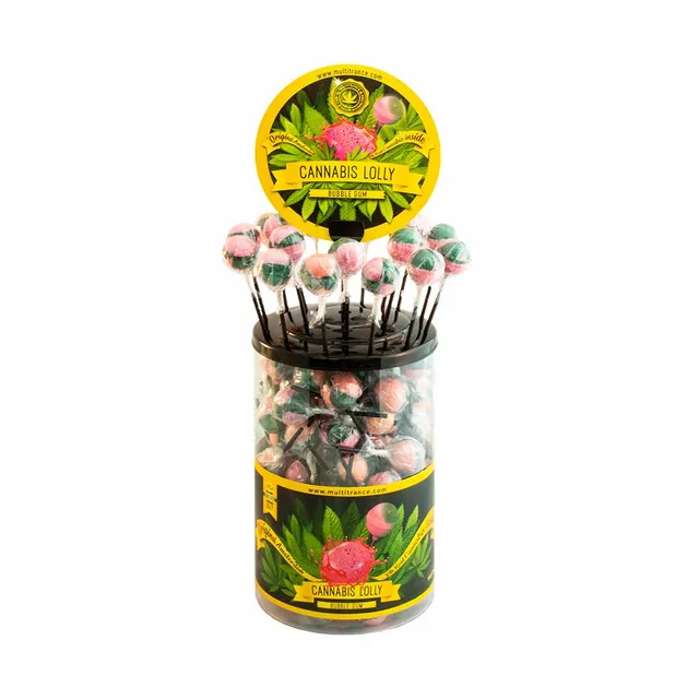 Plantadiscount Alimenti ED2162 lecca-lecca Bubblegum senza THC 100 pezzi