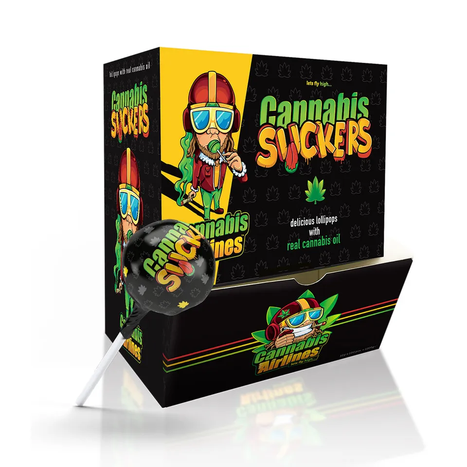 Cannabis Airlines Cannabis Suckers lecca lecca con olio di cannabis