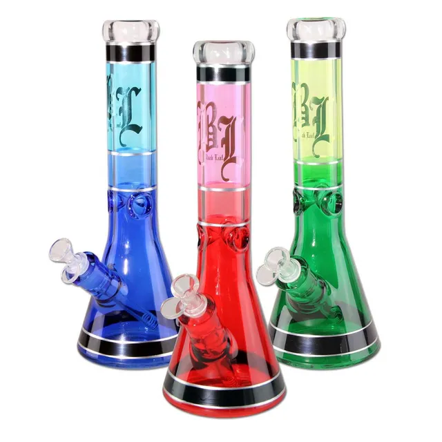 Black Leaf Parafernalia Beaker Bong Ice bong con camera per ghiaccio