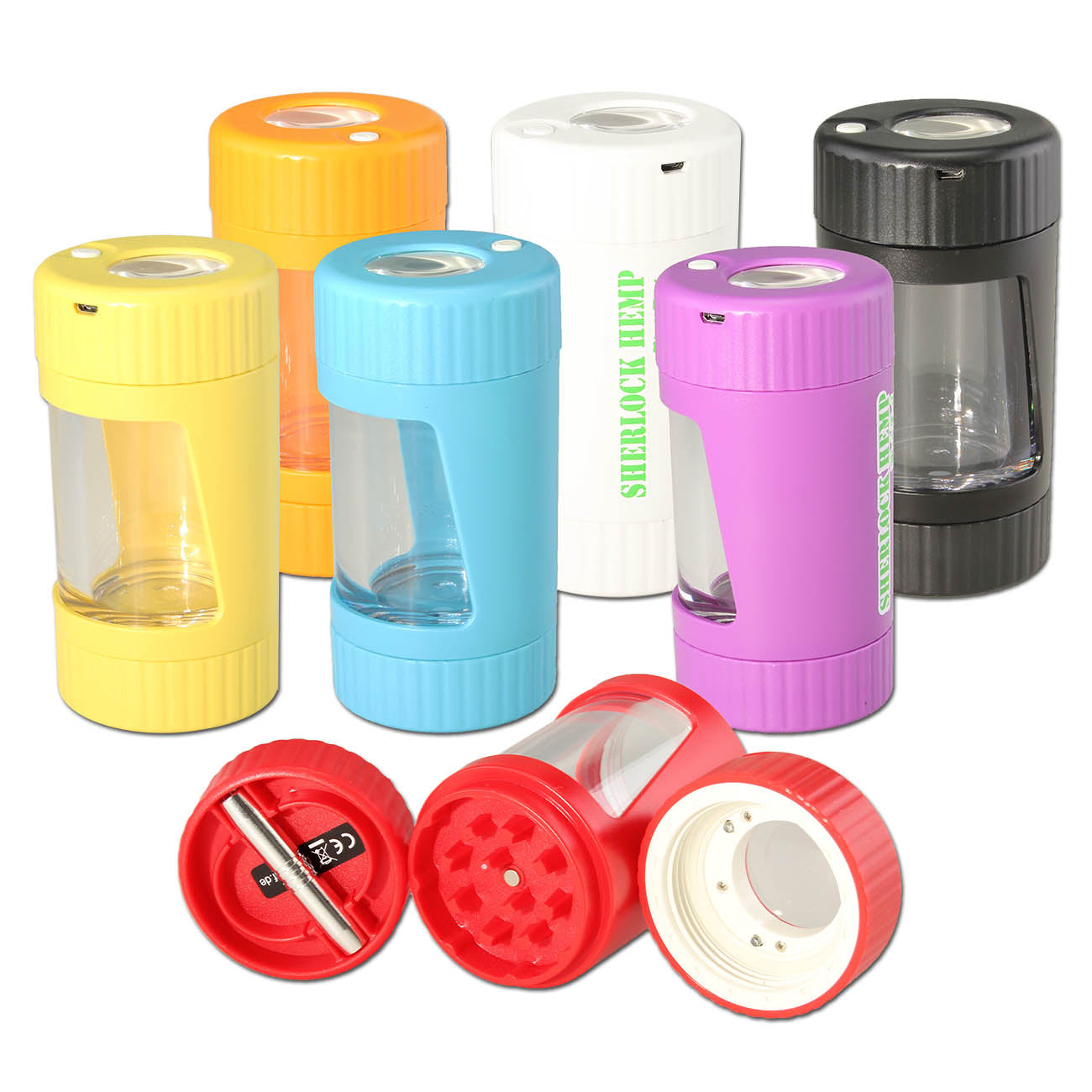 Black Leaf Sherlock Hemp 4in1 Glow Jar barattolo con LED