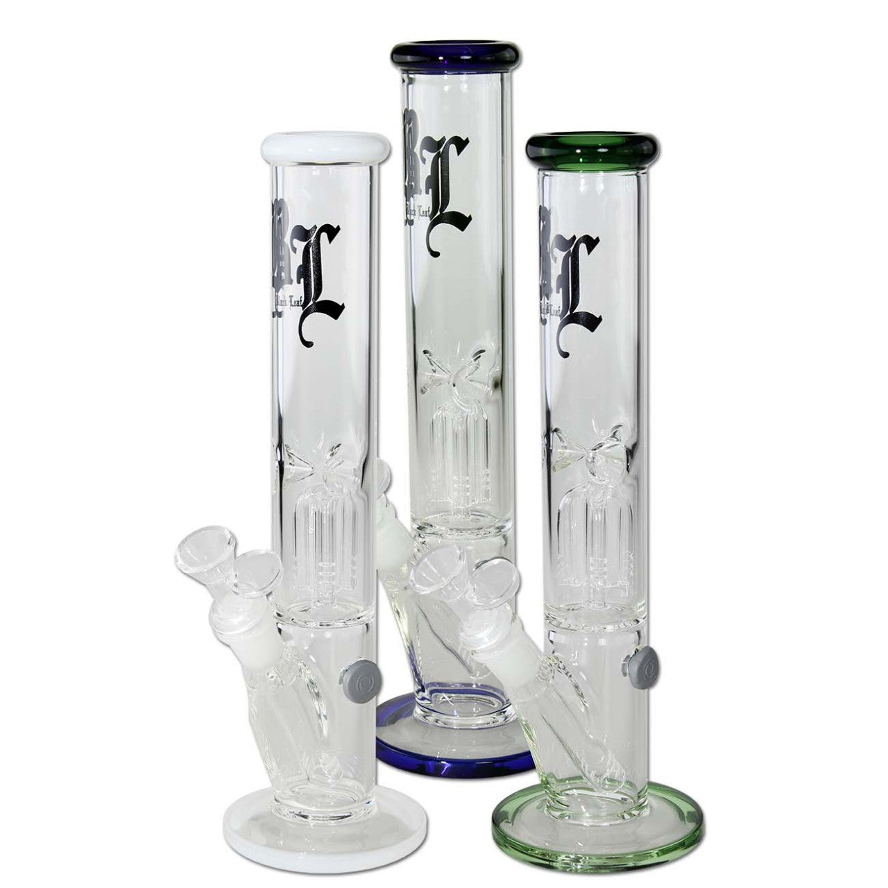 Black Leaf Parafernalia Ice Bong 4-Arm Percolator bong con camera del ghiaccio