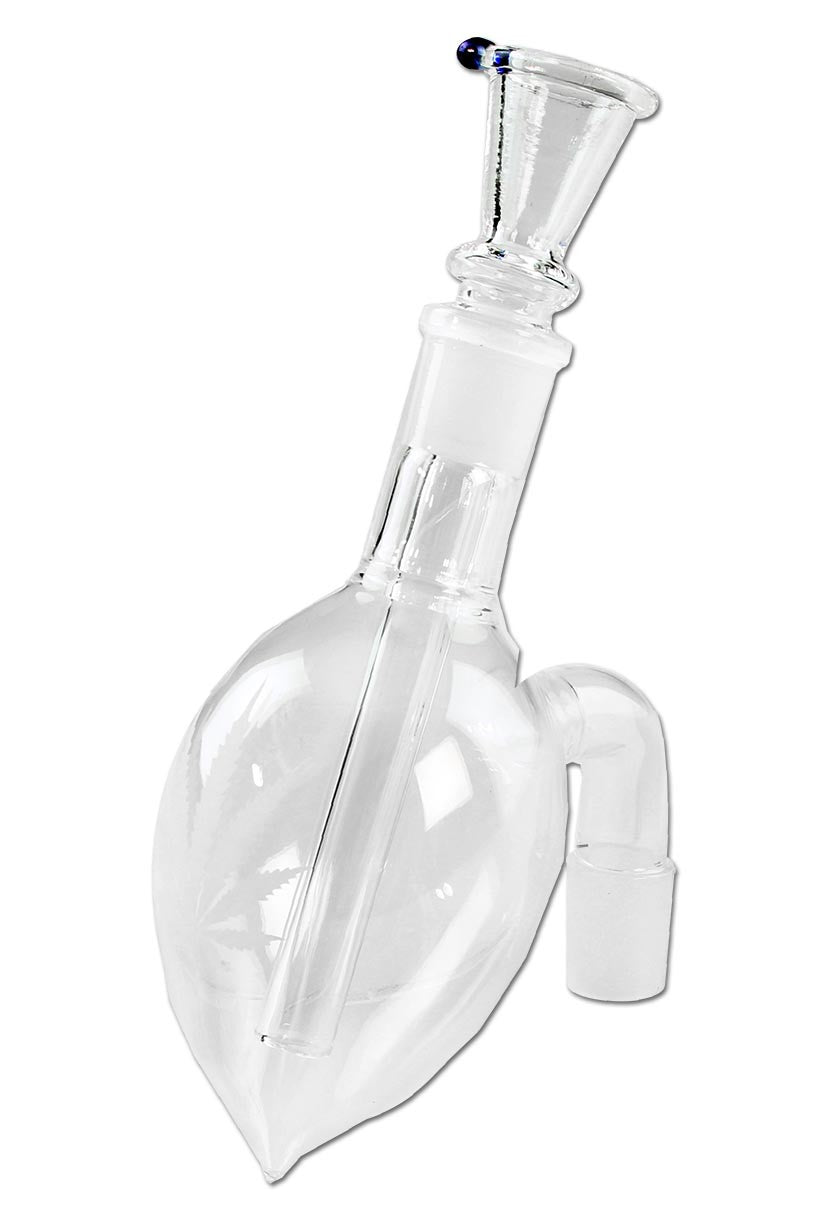 Plantadiscount Parafernalia Black Leaf Precooler precooler per bong in vetro sabbiato